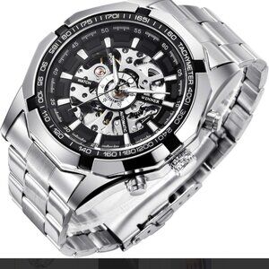NEW LUXURY Men’s GuTe Steampunk Skeleton Watch Automatic Mechanical Watch